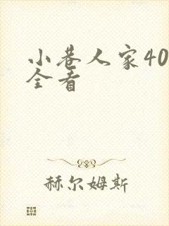 小巷人家40集全看