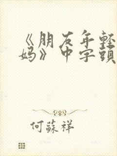 《朋友年轻的妈妈》中字头歌词