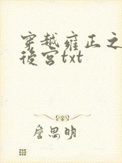 穿越雍正之极品后宫txt