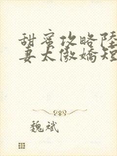 甜蜜攻略陆总前妻太傲娇短剧