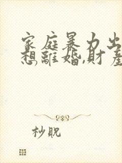 家庭暴力出轨,想离婚,财产怎么分割封面