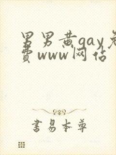 男男黄gay免费www网站