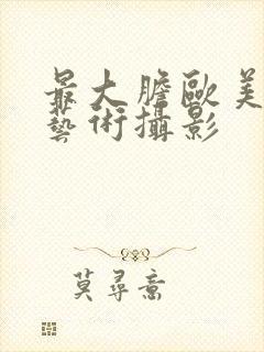 最大胆欧美人体艺术摄影