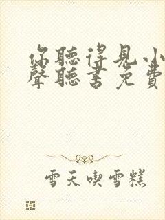 你听得见小说有声听书免费封面