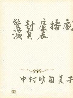 惊封广播剧配音演员表