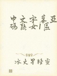 中文字幕亚洲乱码熟女1区