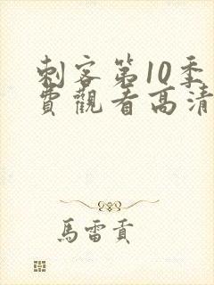 刺客第10季免费观看高清