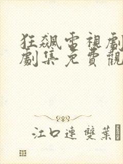 狂飙电视剧全集剧集免费观看
