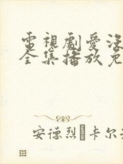 电视剧爱没有错全集播放免费