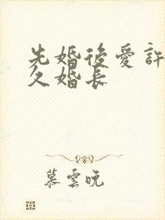 先婚后爱许你地久婚长