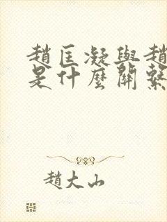 赵匡凝与赵匡胤是什么关系