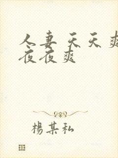 人妻 天天爽 夜夜爽封面