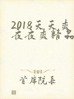 2018天天爽夜夜爽精品视频