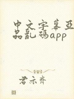 中文字幕亚洲精品乱码app