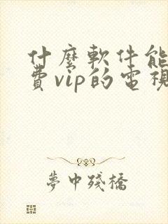 什么软件能看免费vip的电视剧