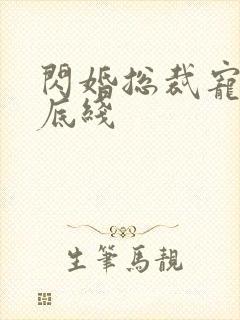 闪婚总裁宠妻无底线