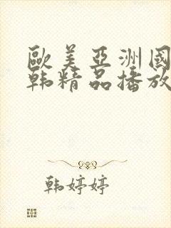 欧美亚洲国产日韩精品播放