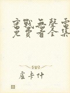 密战无声电视剧免费看全集封面
