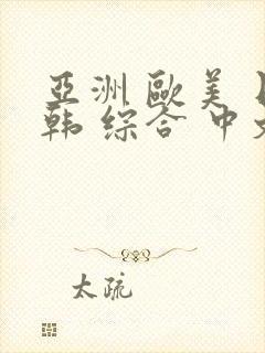 亚洲 欧美 日韩 综合 中文字幕