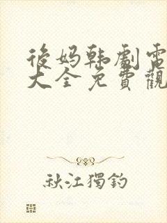 后妈韩剧电视剧大全免费观看封面