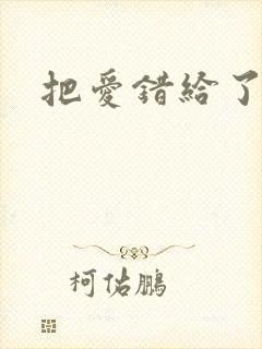 把爱错给了你