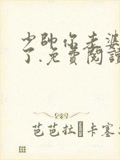 少帅你老婆又跑了.免费阅读