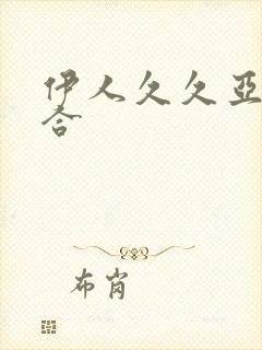 伊人久久亚洲综合