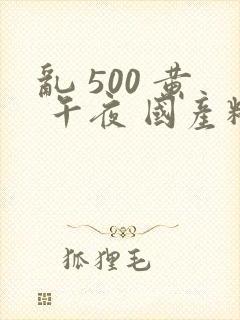 乱 500 黄 午夜 国产精品封面