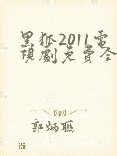 黑狐2011电视剧免费全集在线观看