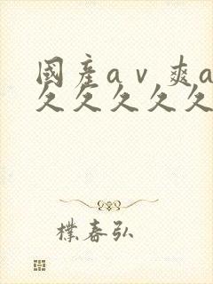 国产aⅴ爽av久久久久久