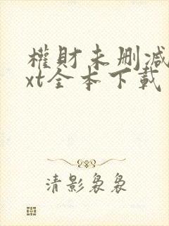 权财未删减版txt全本下载