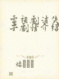 电视剧消失的孩子剧情介绍