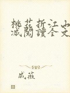 桃花折江山无删减阅读全文封面