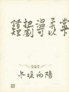 错把温柔当情深短剧可以下载吗
