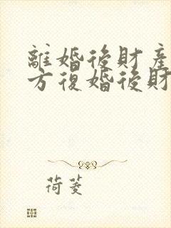 离婚后财产归女方复婚后财产归谁