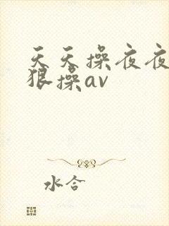 天天操夜夜操狠狠操av