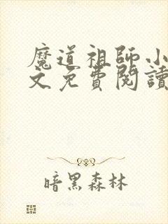 魔道祖师小说原文免费阅读无删减