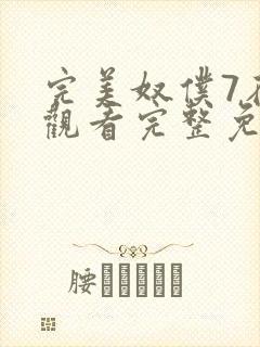 完美奴仆7在线观看完整免费高清原声