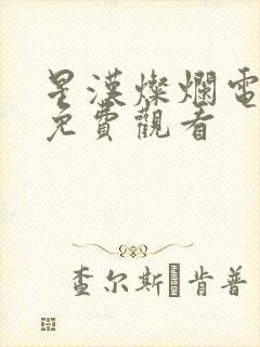 星汉灿烂电视剧免费观看