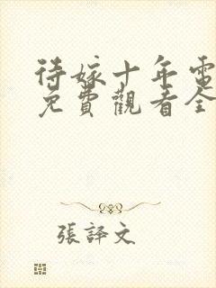 待嫁十年电视剧免费观看全集