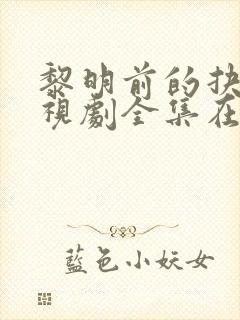 黎明前的抉择电视剧全集在线观看封面
