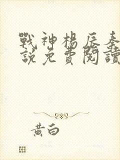 战神杨辰秦惜小说免费阅读
