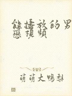 能播放的男同性恋视频