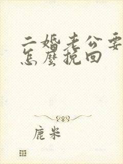 二婚老公要离婚怎么挽回