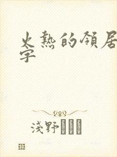 火热的领居中文字封面