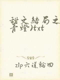 甜文结局之后(青灯)txt封面