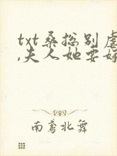 txt桑总别虐,夫人她要嫁人了封面