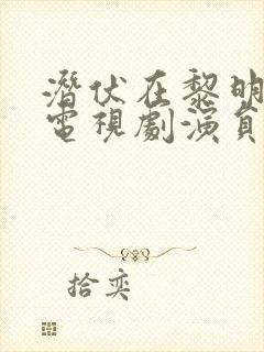 潜伏在黎明之前电视剧演员表