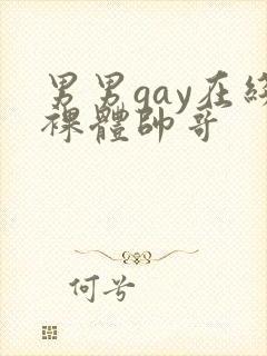 男男gay在线裸体帅哥封面
