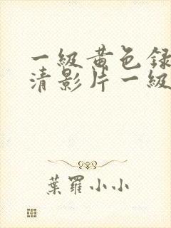 一级黄色录像高清影片一级片